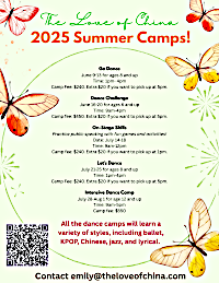 2025 summer camps flyer